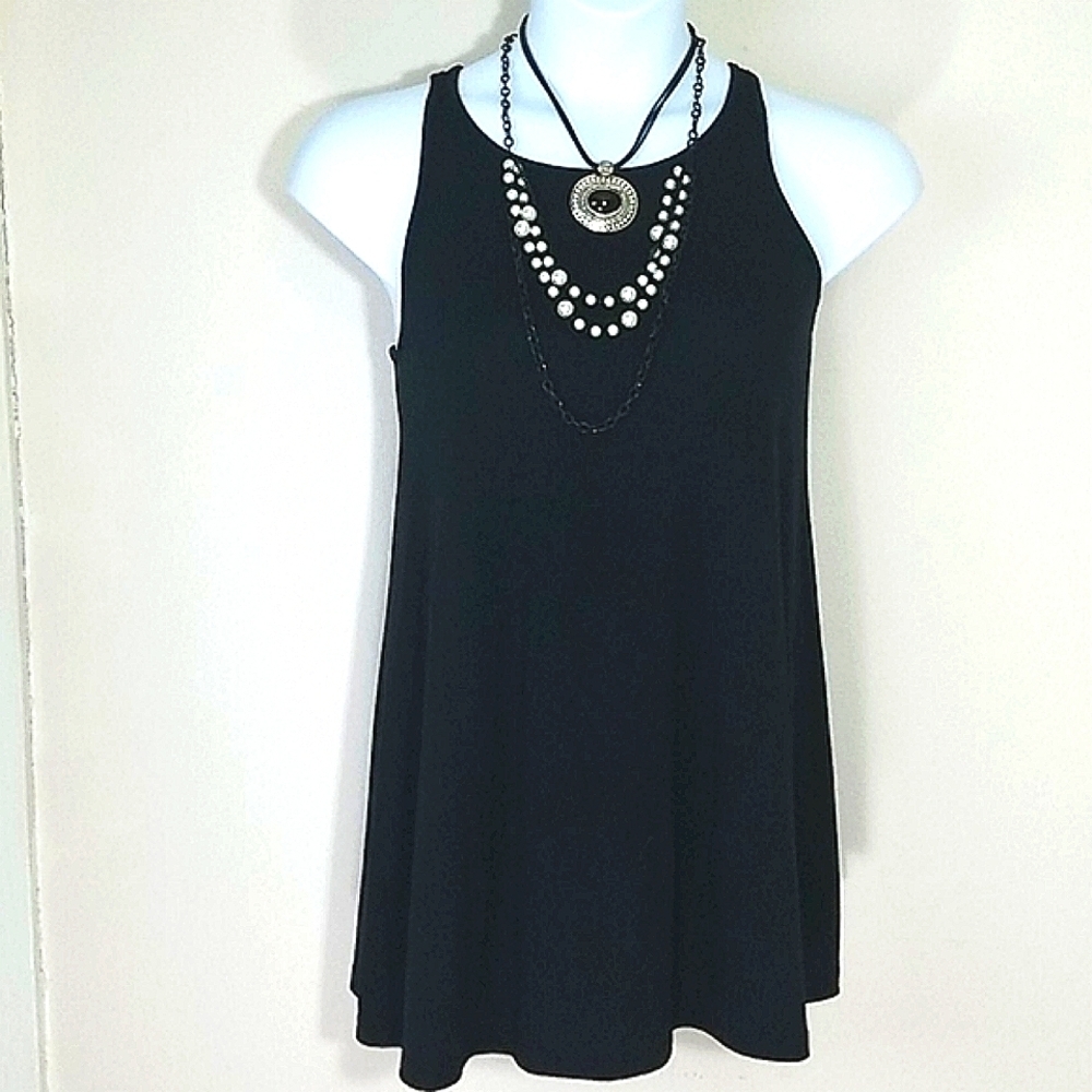 Sundress T-shirt jersey feel racerback Mini black Shift Mossimo S